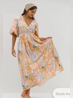 The Lullaby Club Layla Maxi Dress | Al Mare Maxi Dress, Size S/M, Maternity